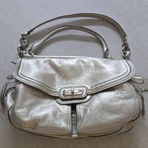 Coach Champagne Metallic Handbag